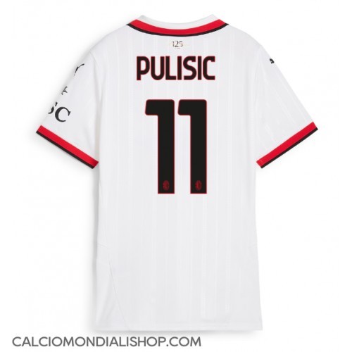 Maglie da calcio AC Milan Christian Pulisic #11 Seconda Maglia Femminile 2024-25 Manica Corta